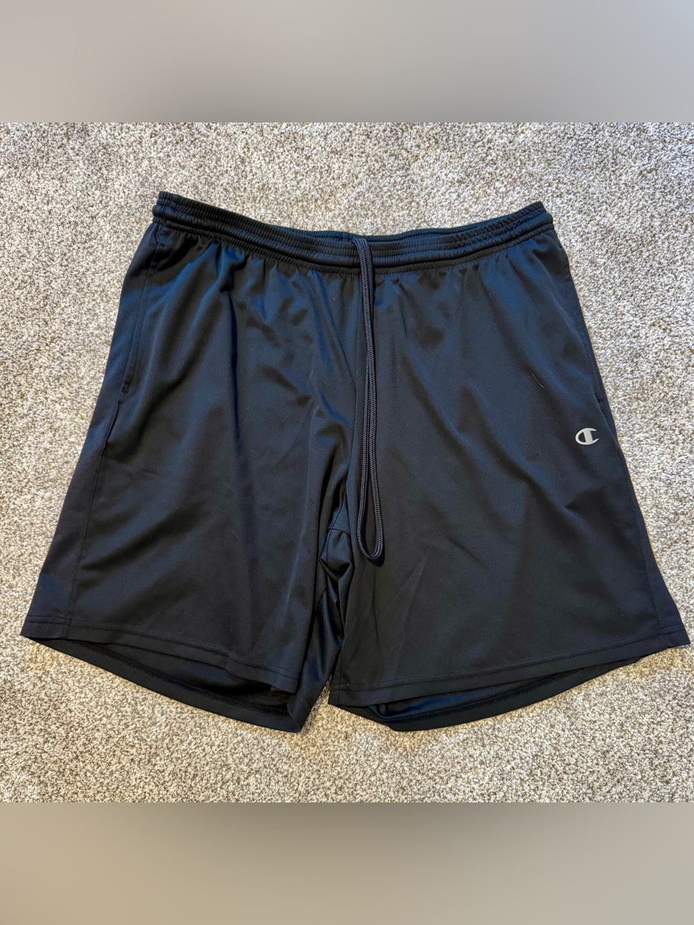 Champion Black Men's Athletic Shorts with Logo